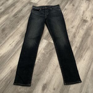 VINCE Skinny Mid-Rise Jeans Dark Blue Wash Womens Size 27 Stretch